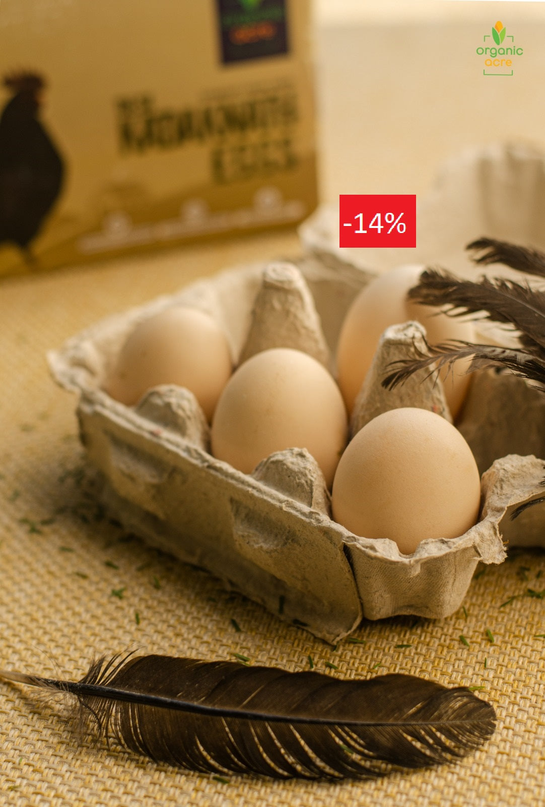 Premium Kadaknath Desi Organic Eggs (5 Boxes * 6 = 30 Eggs)