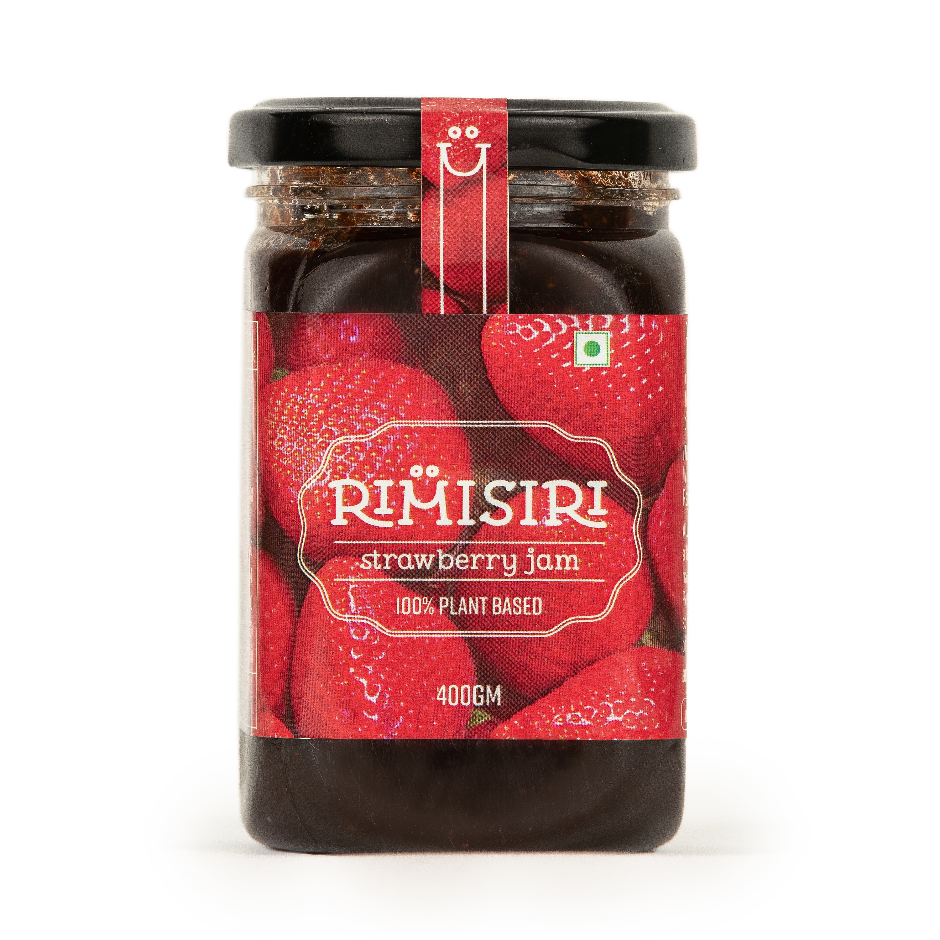 RIMISIRI Strawberry Spread Jam - No Artificial Color | No Added Preservatives| Vegan | Whole Fruit Conserves| Real Fruit | Natural | Dairy Free | Spread (380 Grams)