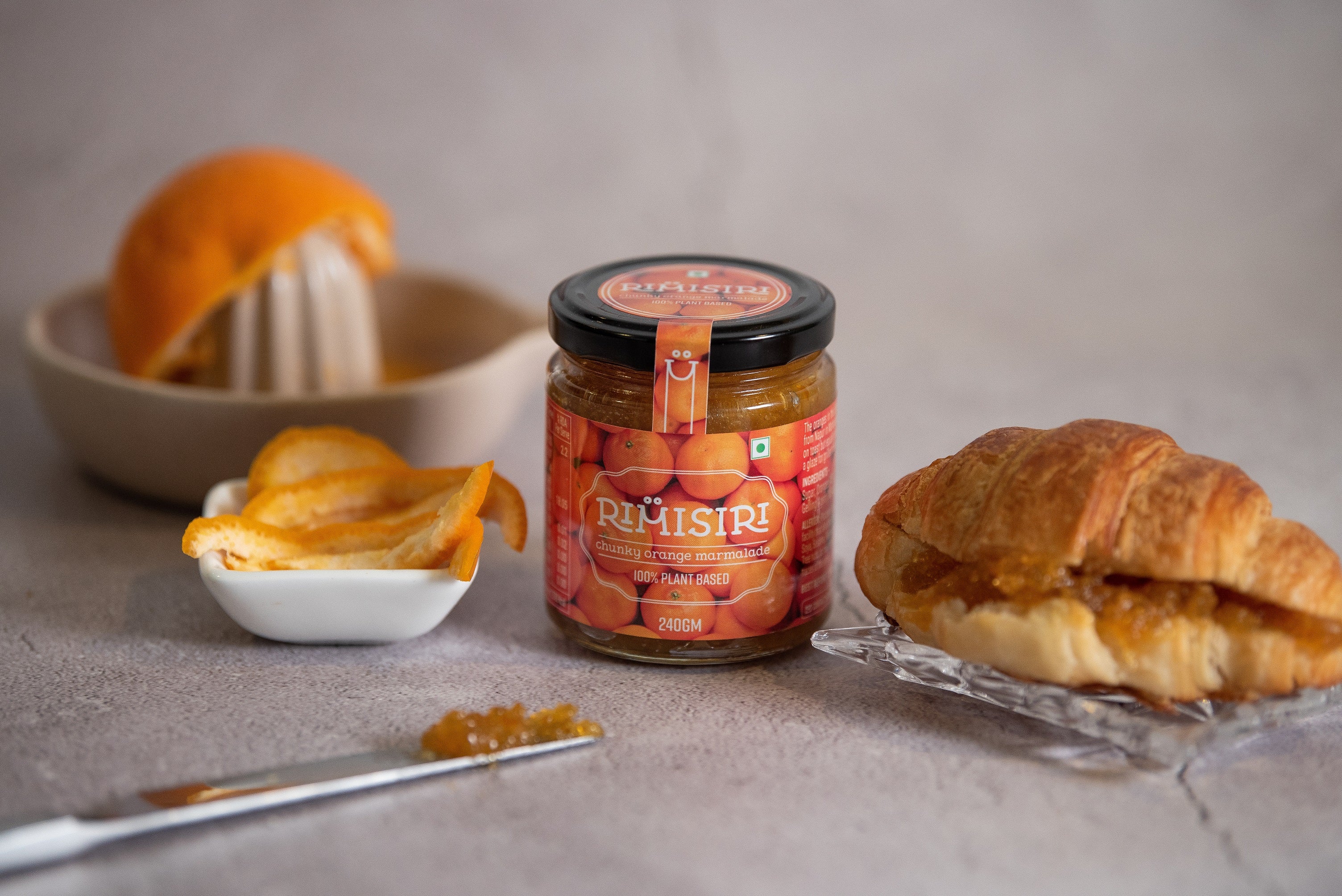 RIMISIRI Chunky Orange Marmalade - No Artificial Color | Vegan | Whole Fruit Conserves | Real Fruit | Natural| Dairy Free| Spread (240 grams)